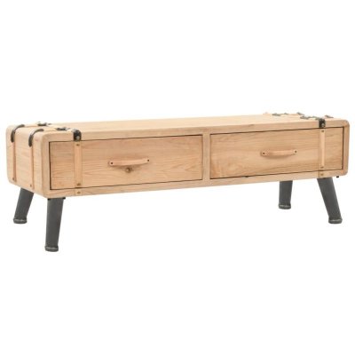 VIDAXL  - Meuble tv Bois de sapin massif 120 x 33 x 35 cm Brun