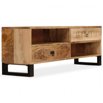 VIDAXL  - Meuble tv Bois massif de manguier 120 x 30 x 40 cm Brun