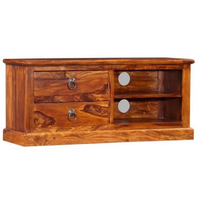 VIDAXL  - Meuble TV Bois massif de Sesham 90 x 30 x 40 cm Brun