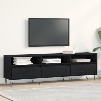 VIDAXL  - Meuble tv Ch&ecirc;ne noir 150 x 30 x 44.5 cm Bois d'ing&eacute;nierie