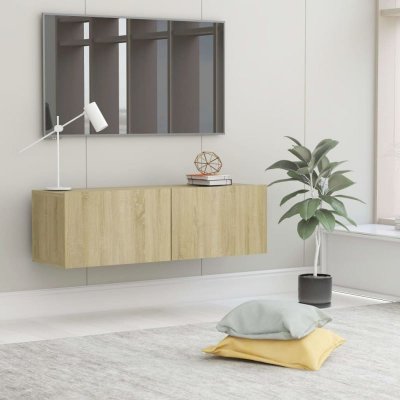 VIDAXL  - Meuble tv Ch&ecirc;ne sonoma 100x30x30 cm Agglom&eacute;r&eacute; Ch&ecirc;ne sonoma