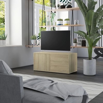 VIDAXL  - Meuble tv Ch&ecirc;ne sonoma 80x34x36 cm Agglom&eacute;r&eacute; Ch&ecirc;ne sonoma