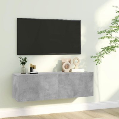 VIDAXL  - Meuble tv Gris b&eacute;ton 100x30x30 cm Agglom&eacute;r&eacute; Gris b&eacute;ton