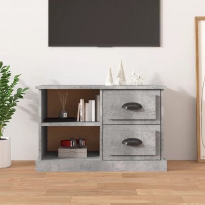 VIDAXL  meuble tv gris b&eacute;ton 73x35,5x47,5 cm bois d'ing&eacute;nierie 
