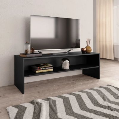 VIDAXL  meuble tv noir 120x40x40 cm bois d'ing&eacute;nierie 800037