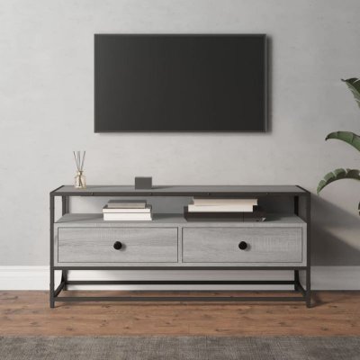 VIDAXL  meuble tv sonoma gris 100x35x45 cm bois d'ing&eacute;nierie