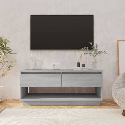 VIDAXL  meuble tv sonoma gris 102x41x44 cm agglom&eacute;r&eacute;
