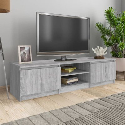 VIDAXL  meuble tv sonoma gris 140x40x35,5 cm bois d'ing&eacute;nierie