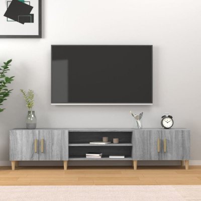 VIDAXL  meuble tv sonoma gris 180x31,5x40 cm bois d'ing&eacute;nierie 