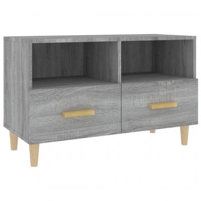 VIDAXL  meuble tv sonoma gris 80x36x50 cm bois d'ing&eacute;nierie