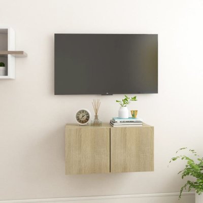 VIDAXL  - Meuble tv suspendu Ch&ecirc;ne sonoma 60x30x30 cm