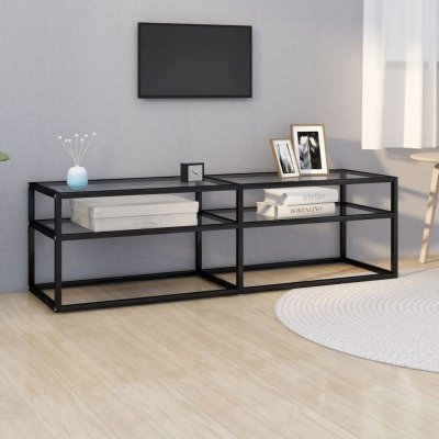 VIDAXL  meuble tv transparent 140x40x40,5 cm verre tremp&eacute;