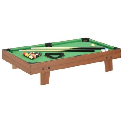 VIDAXL  mini table de billard 3 pieds 92x52x19 cm marron et vert 91947