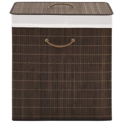 VIDAXL  - Panier &agrave; linge rectangulaire Bambou Marron fonc&eacute; Marron fonc&eacute;