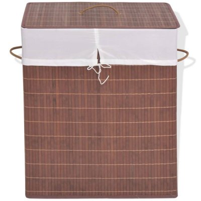 VIDAXL  - Panier &agrave; linge rectangulaire Bambou Marron Marron