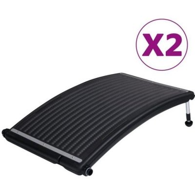 VIDAXL  Panneaux de chauffage solaire de piscine courb&eacute;s 2 pcs 110x65cm