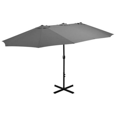 VIDAXL  Parasol D'ext&eacute;rieur Poteau En Aluminium 460 X 270 Cm Anthracite