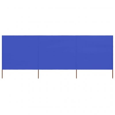 Vidaxl - Paravent 3 panneaux Tissu 400 x 80 cm Bleu azur&eacute; Bleu