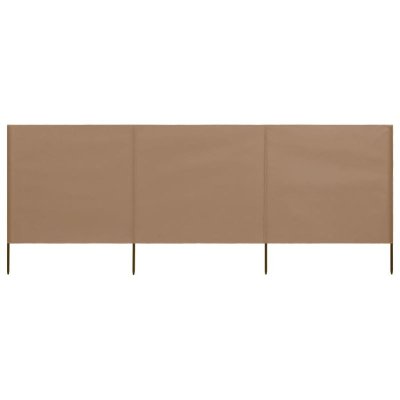Vidaxl - Paravent 3 panneaux Tissu 400 x 80 cm Taupe Taupe