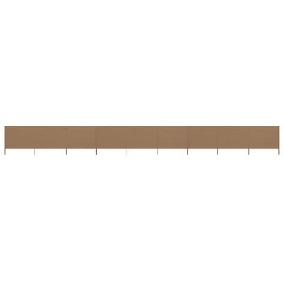 Vidaxl - Paravent 9 panneaux Tissu 1200 x 120 cm Taupe Taupe