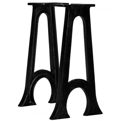 Vidaxl pied de banc 2 pcs base vo&ucirc;t&eacute;e cadre en a fonte 245431