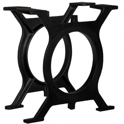 Vidaxl pied de table basse 2 pcs cadre en o fonte 245427