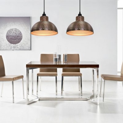 Vidaxl plafonnier 2 pcs semi-sph&eacute;rique couleur cuivre 242556
