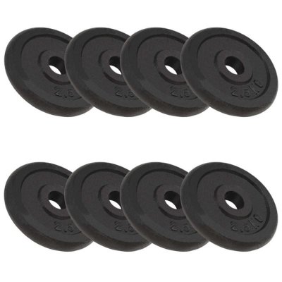 VIDAXL  plaque de poids 8 pcs 8x2,5 kg fonte 91391