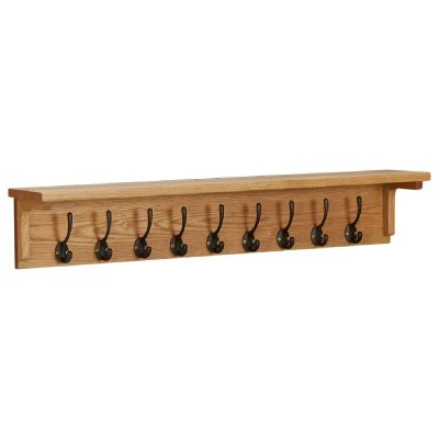 Vidaxl porte-manteau 90x16x16 cm bois de ch&ecirc;ne massif 289192