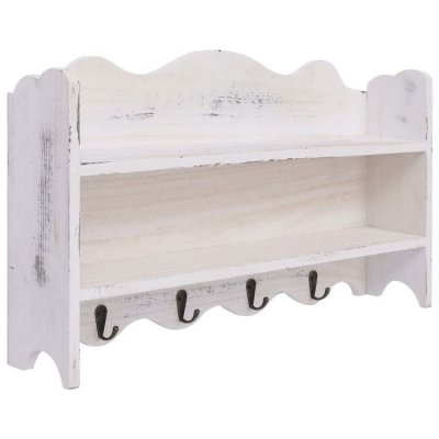 Vidaxl - Porte-manteau mural Blanc 50x10x30 cm Bois Blanc
