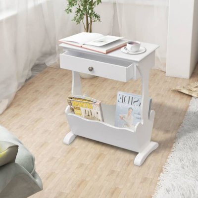 Vidaxl porte-revues melrose blanc 242440