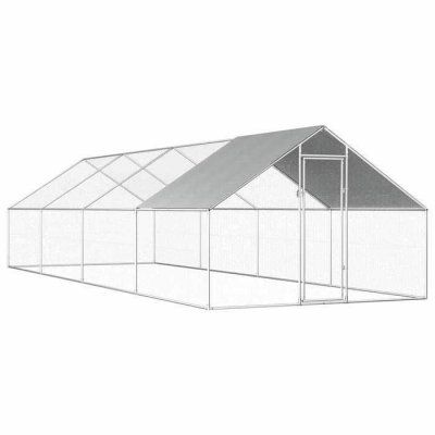 VIDAXL  - Poulailler d'ext&eacute;rieur 2,75 x 8 x 1,92 m Acier galvanis&eacute; n/a