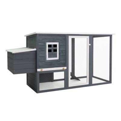 VIDAXL  - Poulailler d'ext&eacute;rieur avec 1 nichoir Gris Bois Gris