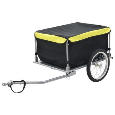 VIDAXL  remorque de bicyclette noir et jaune 65 kg 91684