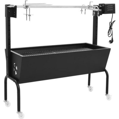 VIDAXL  - R&ocirc;tissoire pour barbecue &eacute;lectrique Acier inoxydable Noir