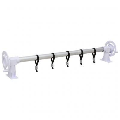 VIDAXL  rouleau de couverture de piscine avec base en plastique