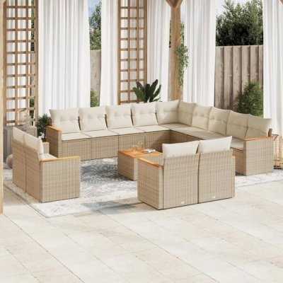 VIDAXL  Salon de jardin 14 pcs - Beige