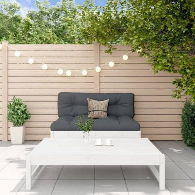 VIDAXL  salon de jardin 2 pcs blanc bois de pin massif