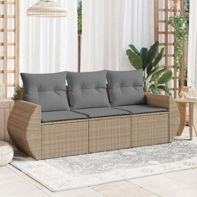 VIDAXL  Salon de jardin 3 pcs - Beige