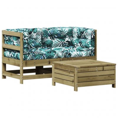 VIDAXL  Salon de jardin 3 pcs - Bois de pin