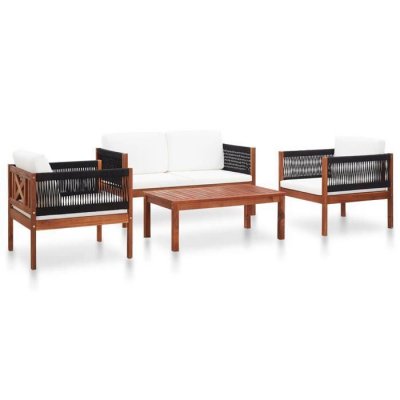 VIDAXL  salon de jardin 4 pcs bois d'acacia solide 46343