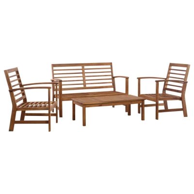 VIDAXL  - Salon de jardin 4 pcs Bois d'acacia solide Marron