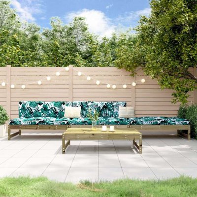 VIDAXL  salon de jardin 4 pcs bois de pin impr&eacute;gn&eacute;