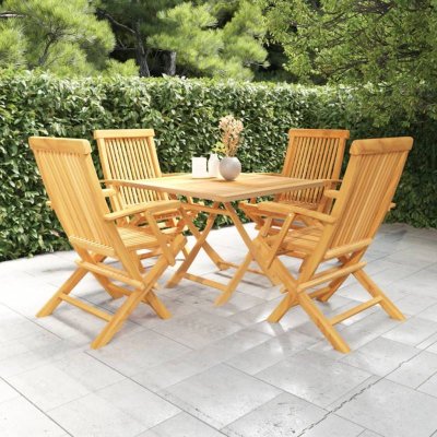 VIDAXL  - Salon de jardin 5 pcs Bois de teck massif