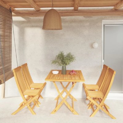 VIDAXL  salon de jardin 5 pcs bois de teck massif 3059601