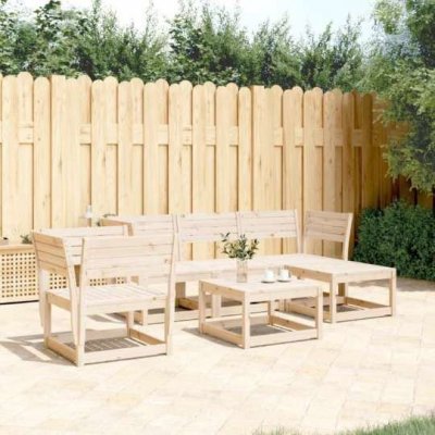 VIDAXL  salon de jardin 5 pcs bois massif de pin