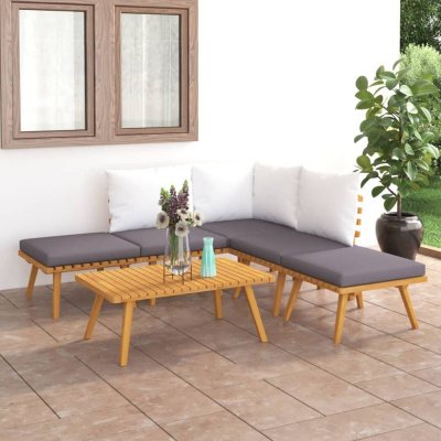 VIDAXL  salon de jardin 6 pcs bois d'acacia massif 46677