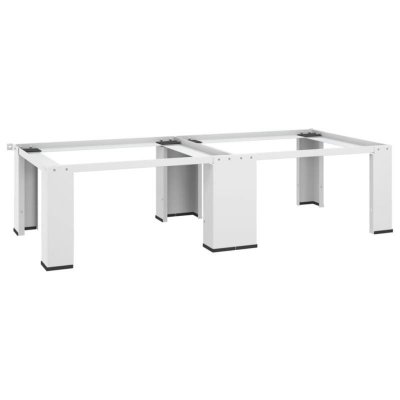 VIDAXL  socle double pour lave-linge et s&egrave;che-linge blanc