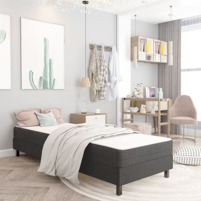 VIDAXL  sommier tapissier gris fonc&eacute; tissu 80x200 cm 3054704