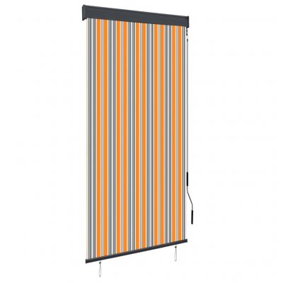 VidaXL Store Roulant d'ext&eacute;rieur 100x250 cm Jaune et Bleu